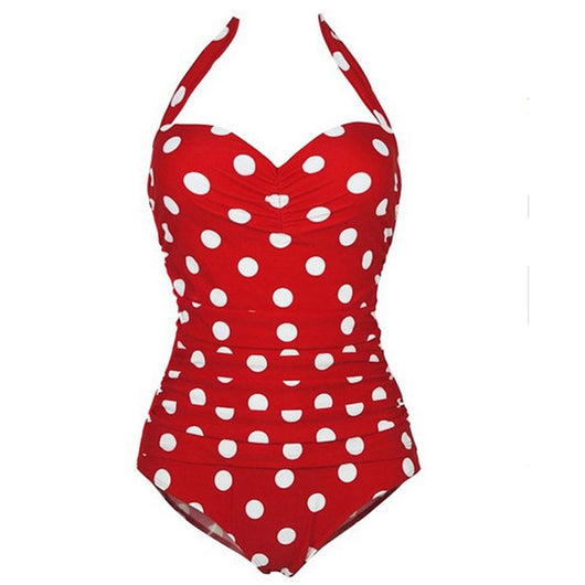 Sexy Polka Dot Swimsuit Halter