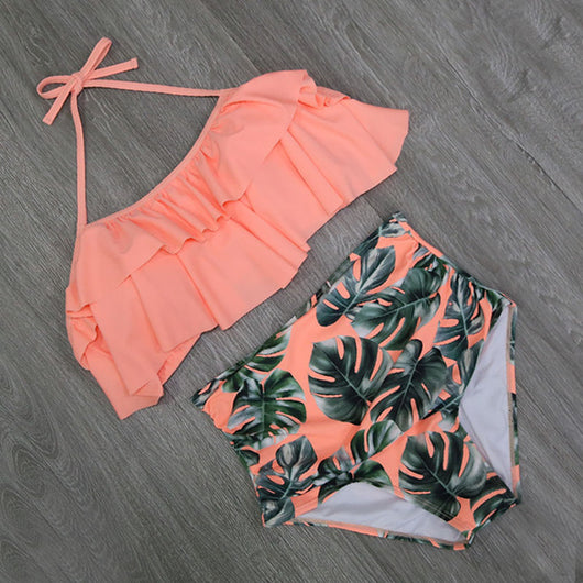 Bikini  Ruffle Swimwear  Off Shoulder
